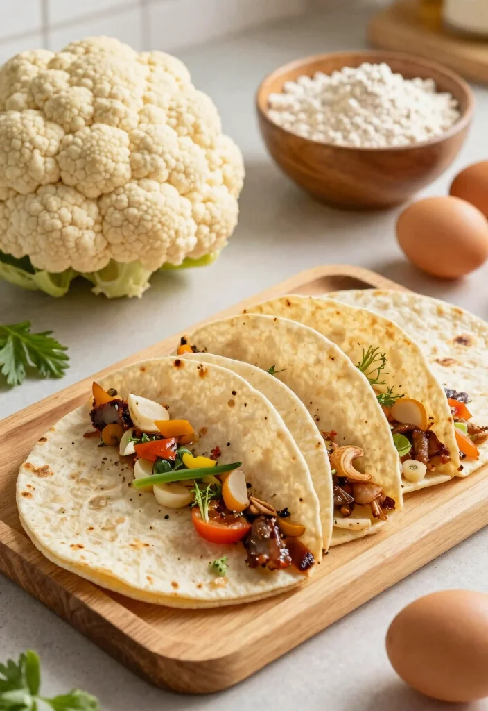 6 Easy Gluten Free Tortilla Recipes Soft Flexible and Perfect for Wraps - 2. Cauliflower Tortillas 1