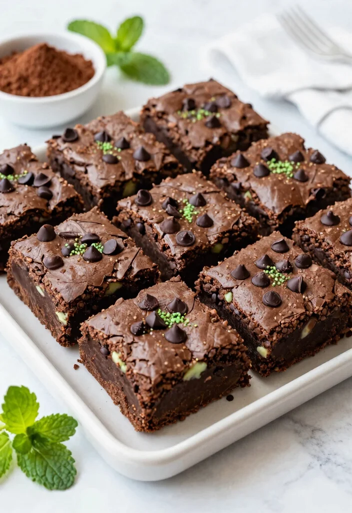 6 Fudgy Gluten Free Brownie Recipes Rich Chocolatey and Impossible to Resist - 4. Mint Chocolate Chip Gluten Free Brownies 1