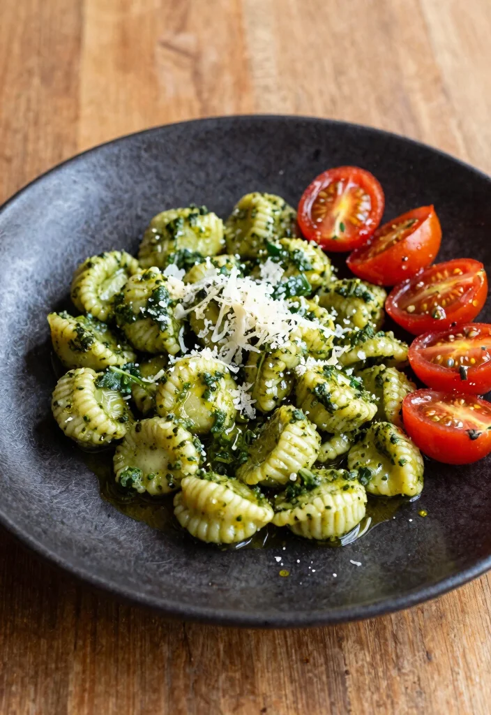 6 Pillowy Gluten Free Gnocchi Recipes with Simple Sauces and Bold Flavors - 4. Pesto Gnocchi with Cherry Tomatoes 1