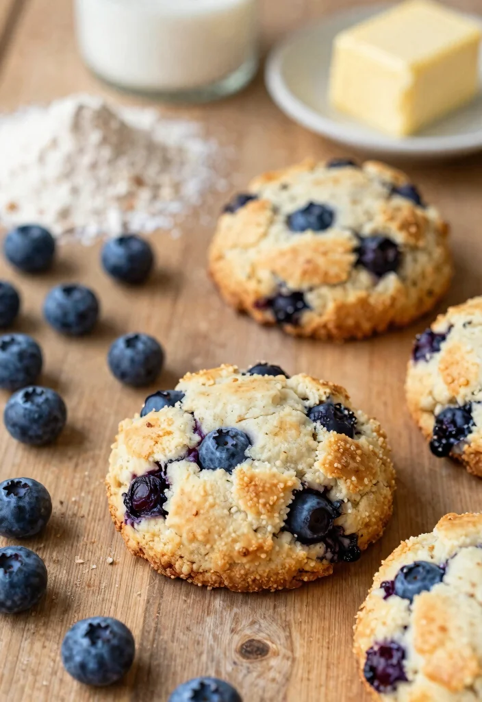 7 Easy Gluten Free Biscuit Recipes That Are Buttery Flaky and Incredibly Good - 6. Blueberry Gluten Free Biscuits 1