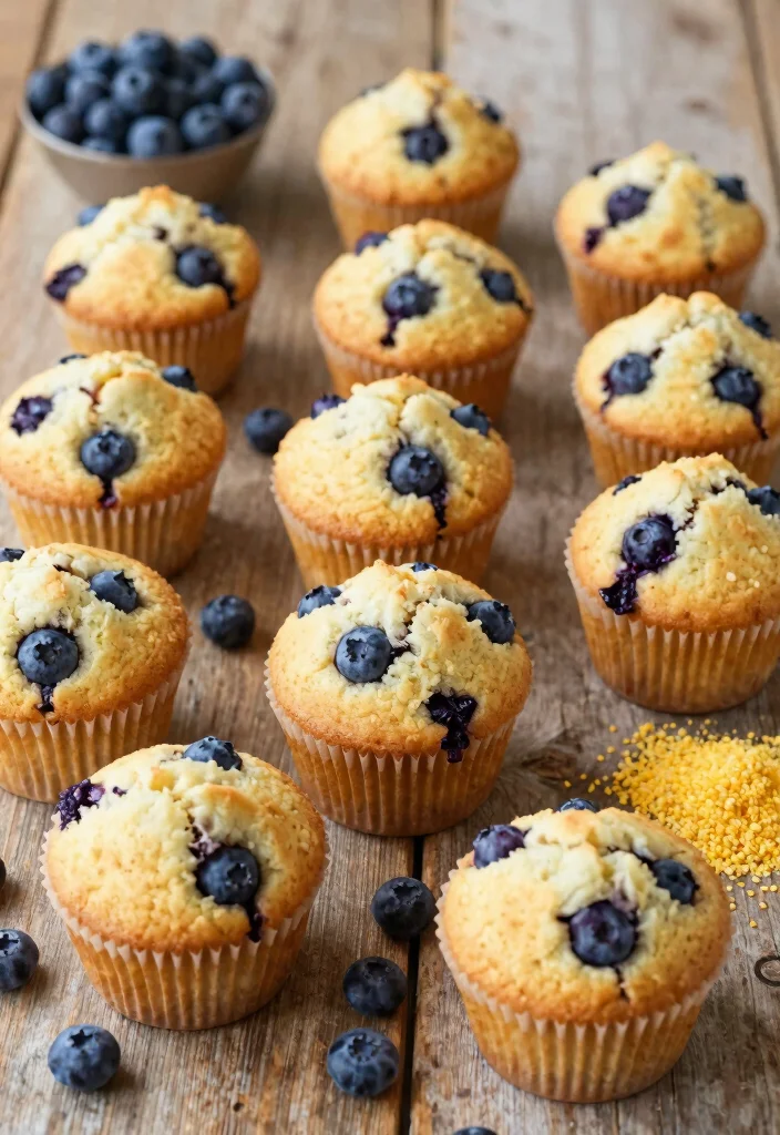 7 Moist and Fluffy Gluten Free Cornbread Recipes Great for Soups and BBQ Sides - 5. Blueberry Cornbread Muffins 1