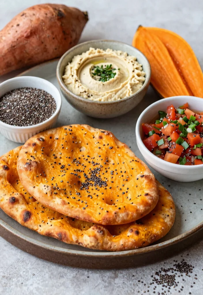 7 Soft and Chewy Gluten Free Naan Recipes Perfect for Dipping and Wrapping - 7. Sweet Potato and Chia Gluten Free Naan 1