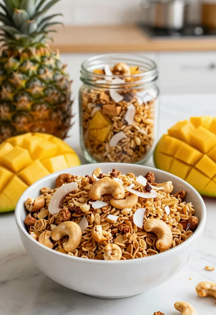 8 Crunchy Gluten Free Granola Recipes Great for Breakfast Bowls and Snacking - 2. Coconut Cashew Delight Granola 1