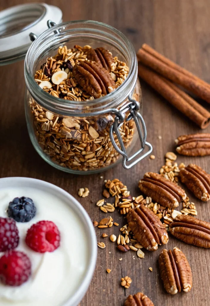 8 Crunchy Gluten Free Granola Recipes Great for Breakfast Bowls and Snacking - 3. Spicy Cinnamon Pecan Granola 1