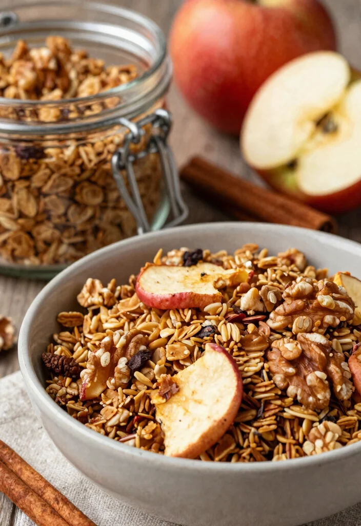 8 Crunchy Gluten Free Granola Recipes Great for Breakfast Bowls and Snacking - 6. Apple Pie Granola 1