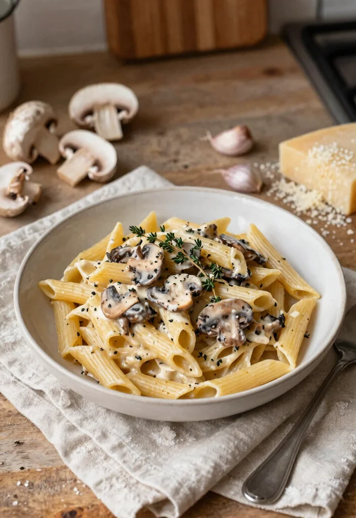 8 Easy Gluten Free Pasta Recipes for Quick and Satisfying Dinners - 2. Creamy Mushroom Penne 1