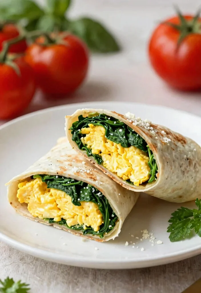8 Easy Gluten Free Wrap Recipes Packed with Flavor for Lunch on the Go - 8. Egg and Spinach Breakfast Wrap 1