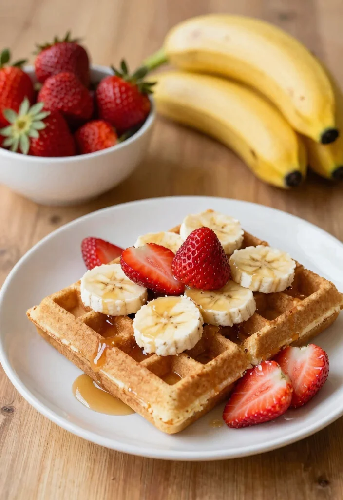 9 Crispy Gluten Free Waffle Recipes Perfect for a Fun and Filling Breakfast - 5. Strawberry Banana Gluten Free Waffles 1