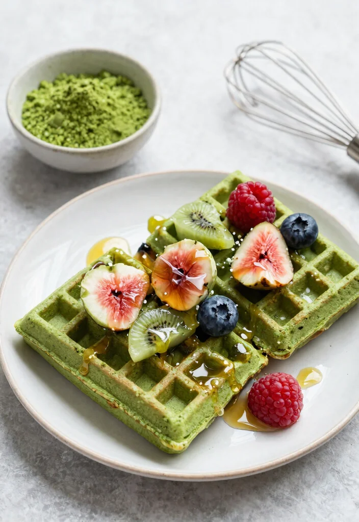 9 Crispy Gluten Free Waffle Recipes Perfect for a Fun and Filling Breakfast - 9. Matcha Green Tea Gluten Free Waffles 1