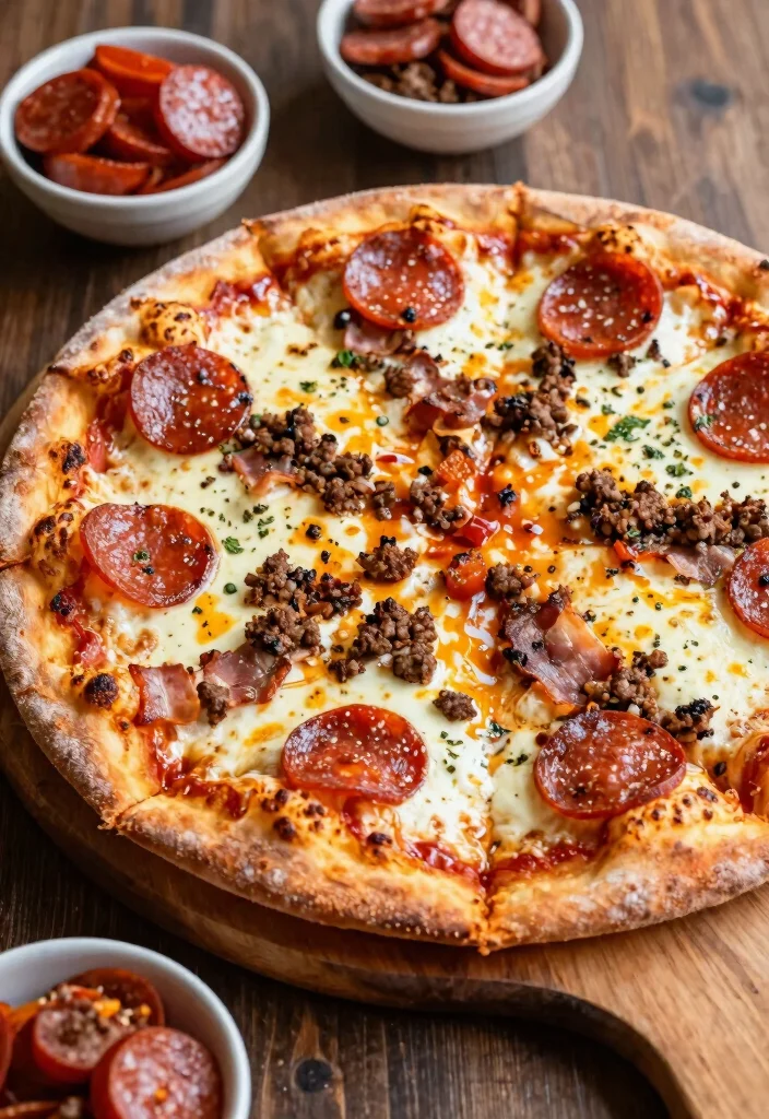 9 Easy Gluten Free Pizza Recipes with Crispy Crust and Bold Flavors - 7. Meat Lovers Gluten Free Pizza 1