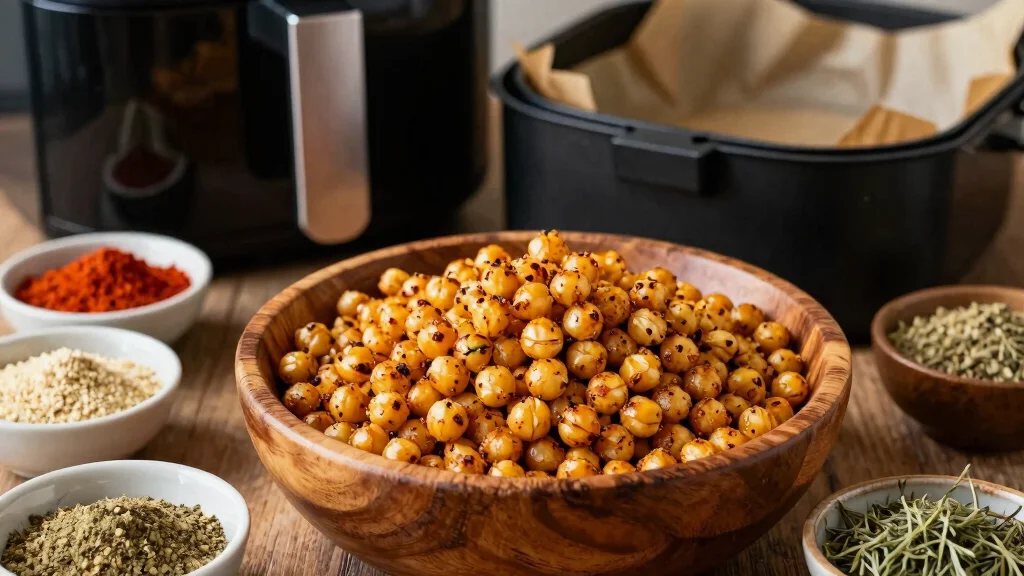 9 Crispy Air Fryer Roasted Chickpeas Recipes Crunchy Seasoned and High Protein - Hot Cook Recipes
